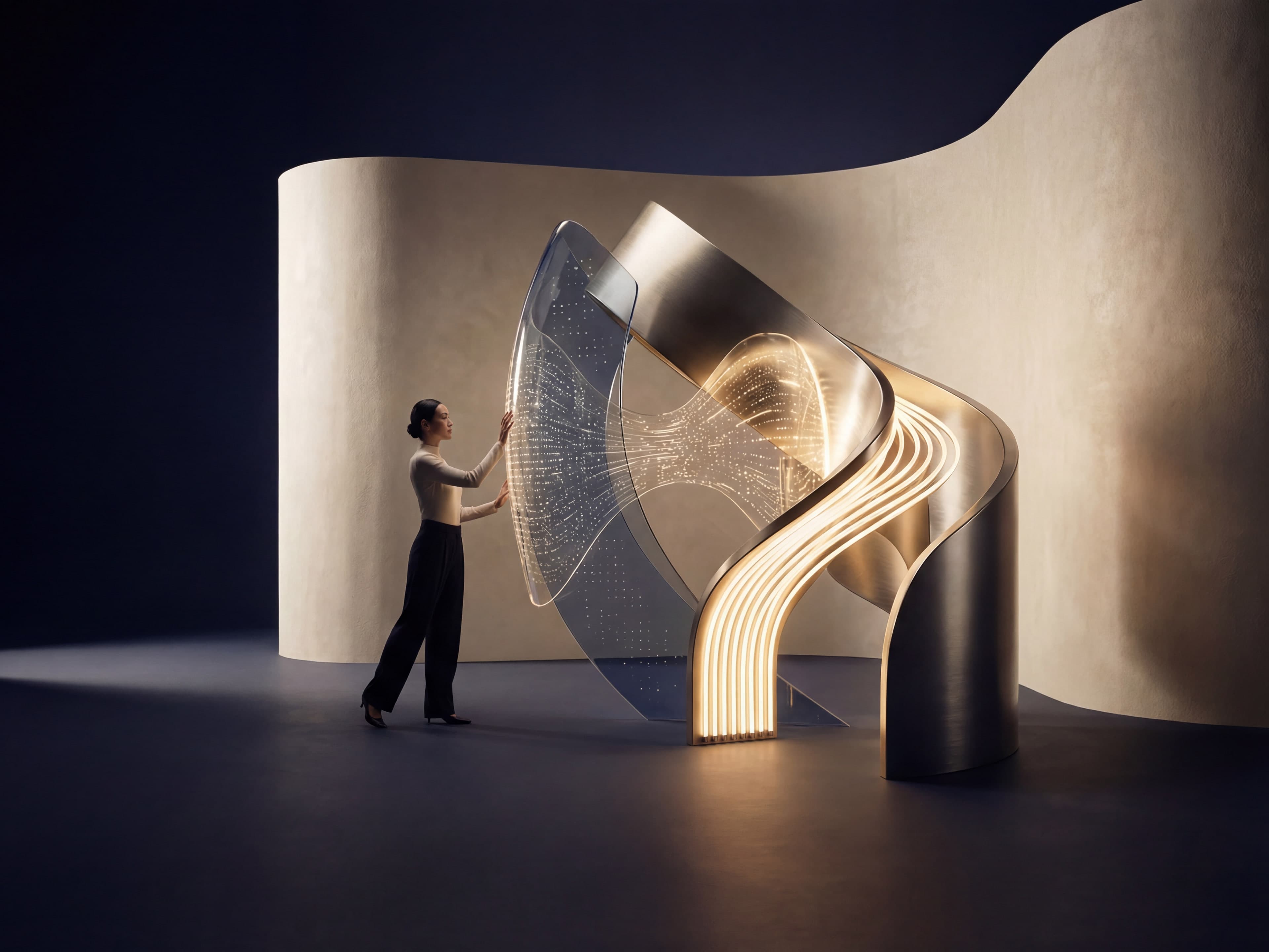 Sample collage of AI-generated marketing creatives including ad layouts, social assets, and launch visuals.