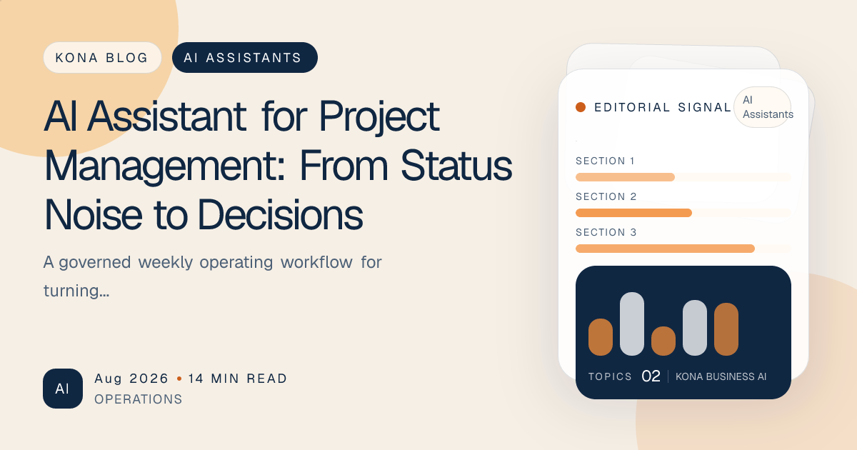 AI project management assistant organizing milestones risks dependencies and decisions