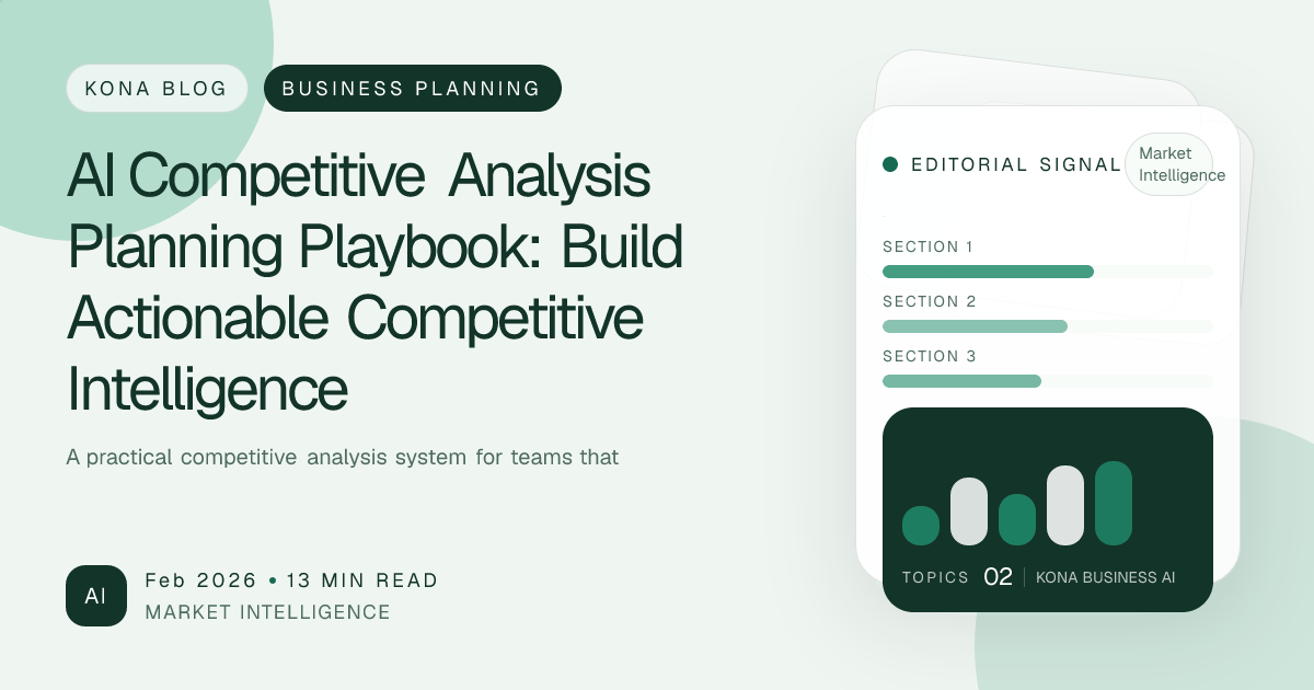 AI competitive analysis planning matrix with positioning and differentiation signals