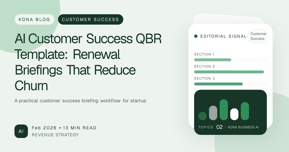 AI customer success QBR template with account health and renewal action plan