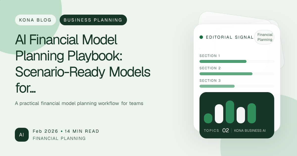 AI Financial Model Planning Playbook | Kona