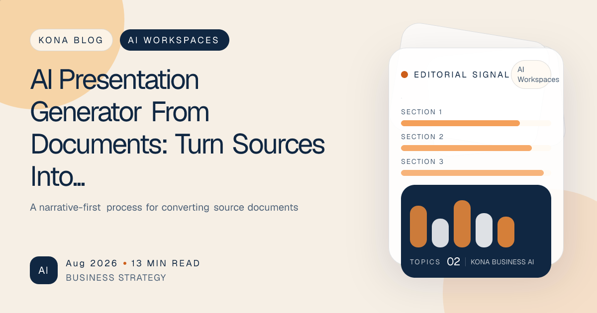 AI presentation generator converting source documents into a decision-ready deck