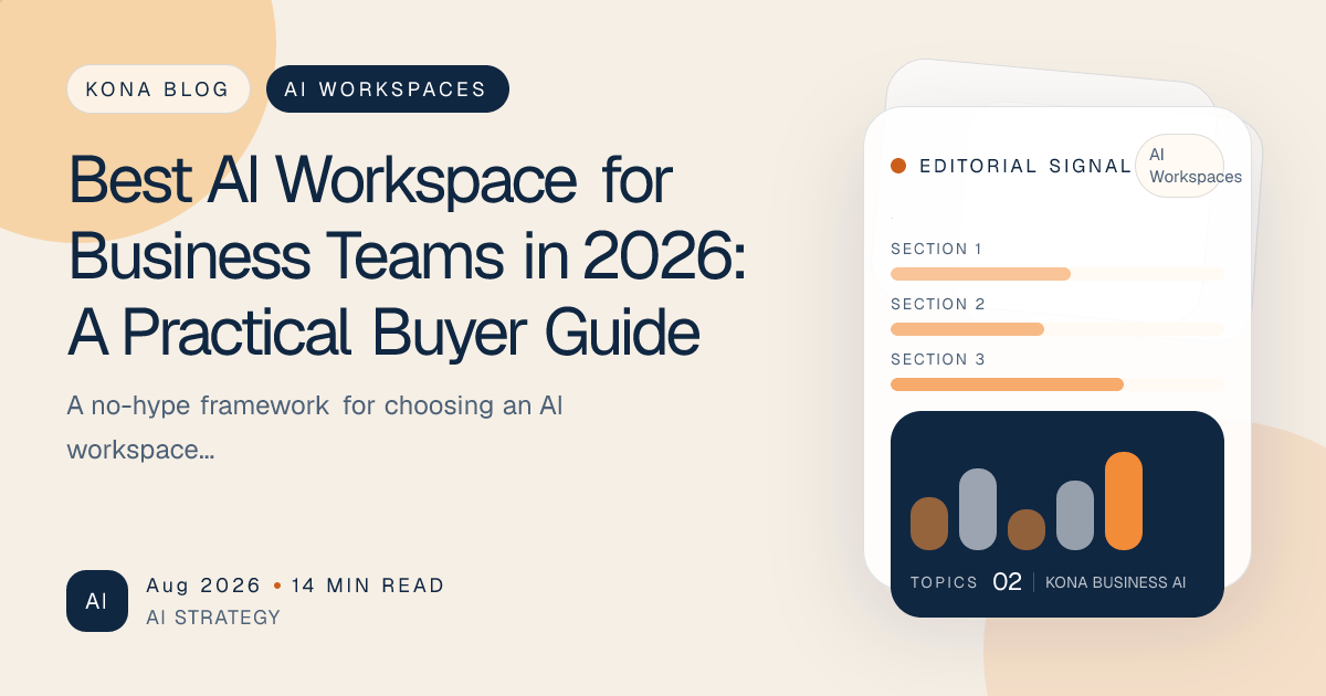 Evaluation scorecard for choosing an AI workspace for business teams