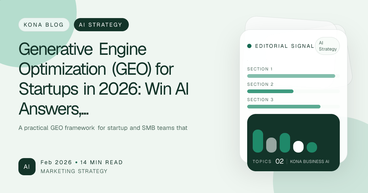 Generative engine optimization framework with search and AI answer visibility signals