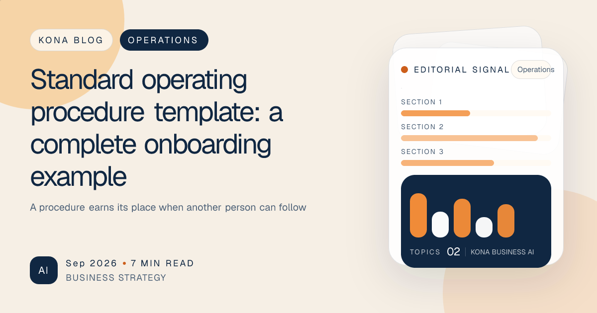 Standard operating procedure template: a complete onboarding example — practical guide and template